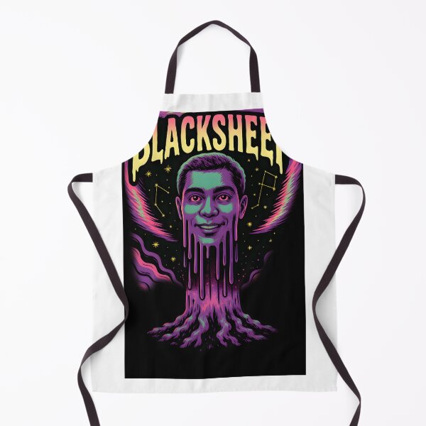 Item preview, "BlackSheep Cosmic Melt – Psychedelic Portrait in Neon Universe" transparent designed and sold by The funayper .