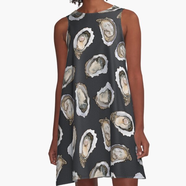 Item preview, Oysters and pearls in Charcoal designed and sold by Joan and Rose.