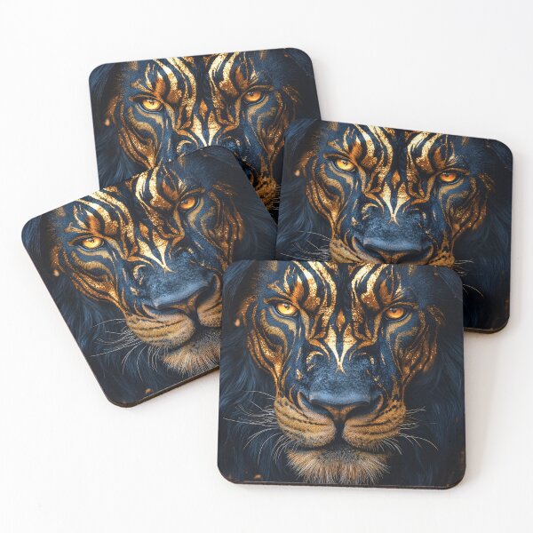 Item preview, Lion Cosmic Flame Guardian Power Eyes Fantasy Beast designed and sold by mildaclairmo.