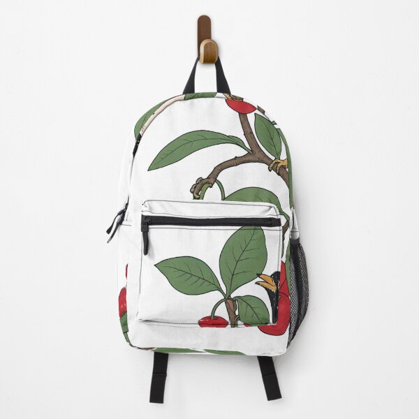 Item preview, Song Thrush with Cherries and Green Leaves designed and sold by ForeverPrintsOK.