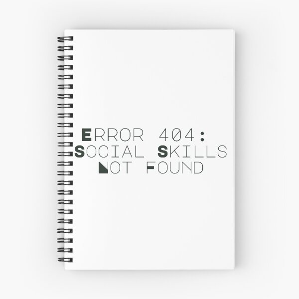 Item preview, Error 404: Social Skills Not Found – Funny Introvert Tech Humor Design designed and sold by TeesAndSass.