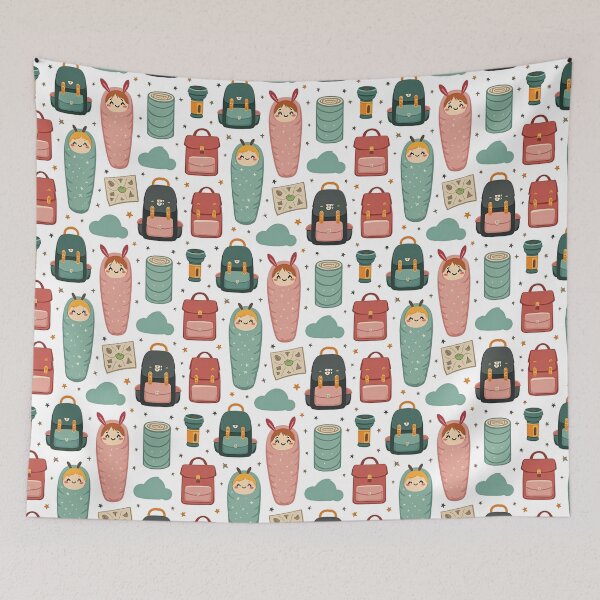 Item preview, Cute Camping Adventure Pattern – Kids Outdoors Fun designed and sold by Junkie-Worx.