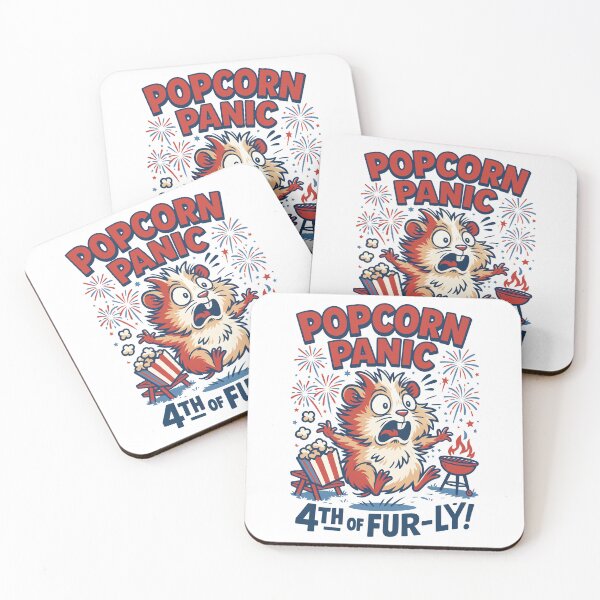 Item preview, Popcorn Panic Hamster 4th of Fur-ly Funny Fireworks designed and sold by WildlifeInc.