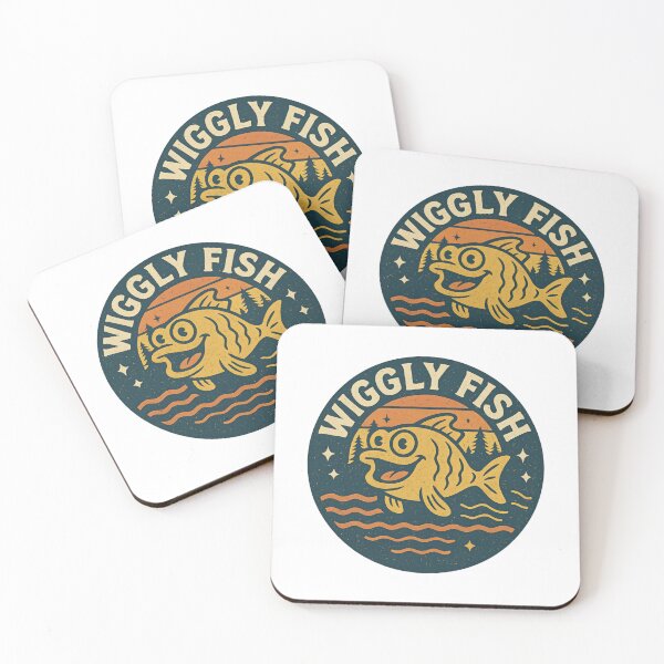 Item preview, Wiggly Fish – Happy Camper Badge designed and sold by ALITOPRINCE.