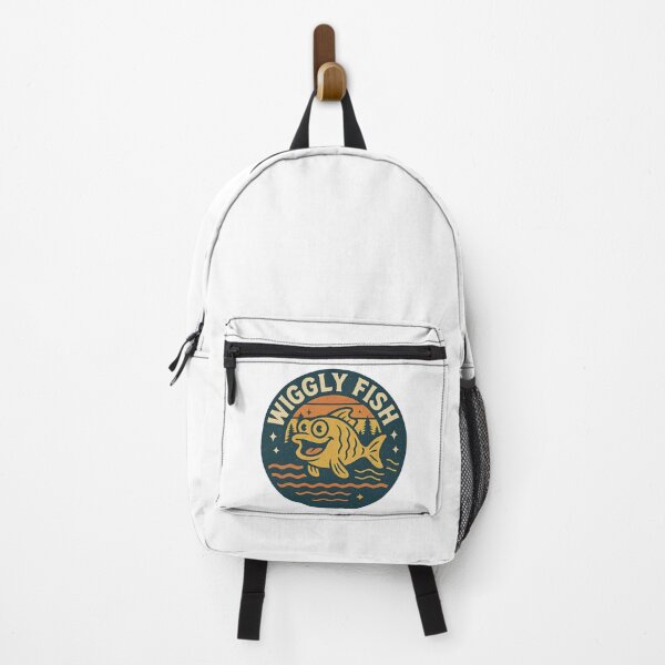 Item preview, Wiggly Fish – Happy Camper Badge designed and sold by ALITOPRINCE.