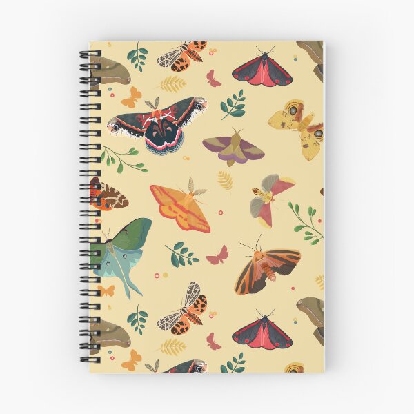 Item preview, Hand Drawn Seamless Moth Pattern on a Yellow Background  designed and sold by Cherie Brunetti.