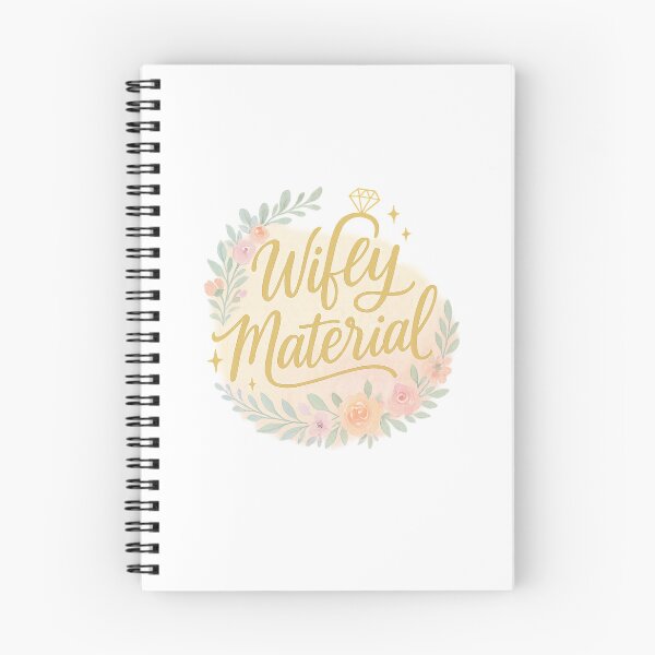Artikelvorschau, Wifey Material – Eleganter Ring & florale Kalligraphie entworfen und verkauft von Merchbes.