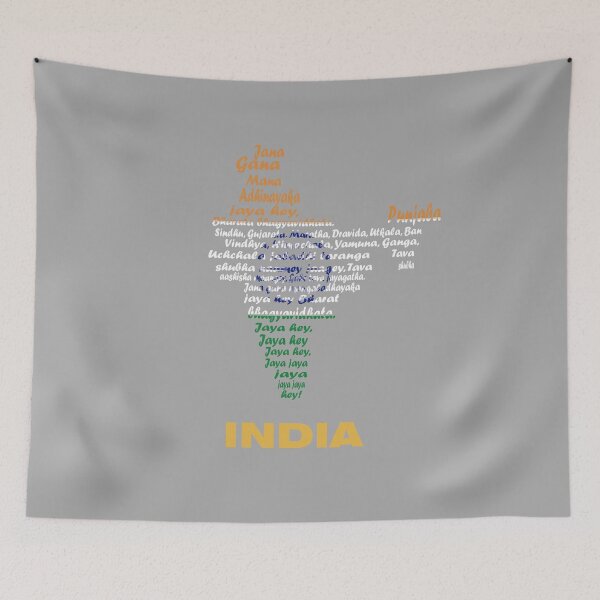 Item preview, "India Flag Map – Patriotic Tricolour Design with Ashoka Chakra" designed and sold by JR78.