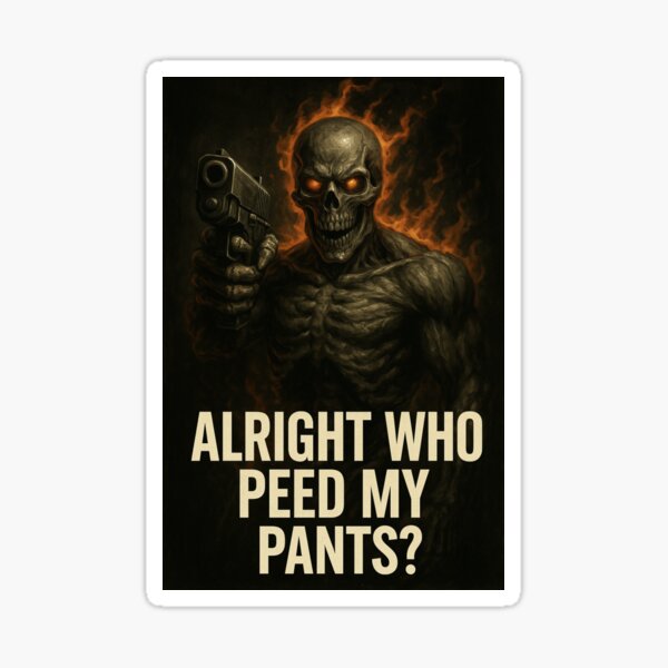 Item preview, Alright who peed my pants meme designed and sold by CertifiedSigma.