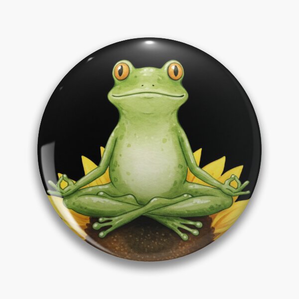 Item preview, Funny Zen Frog Meditating On A Sunflower designed and sold by DaisyHouse.