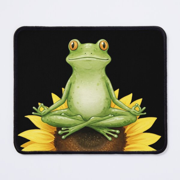 Item preview, Funny Zen Frog Meditating On A Sunflower designed and sold by DaisyHouse.