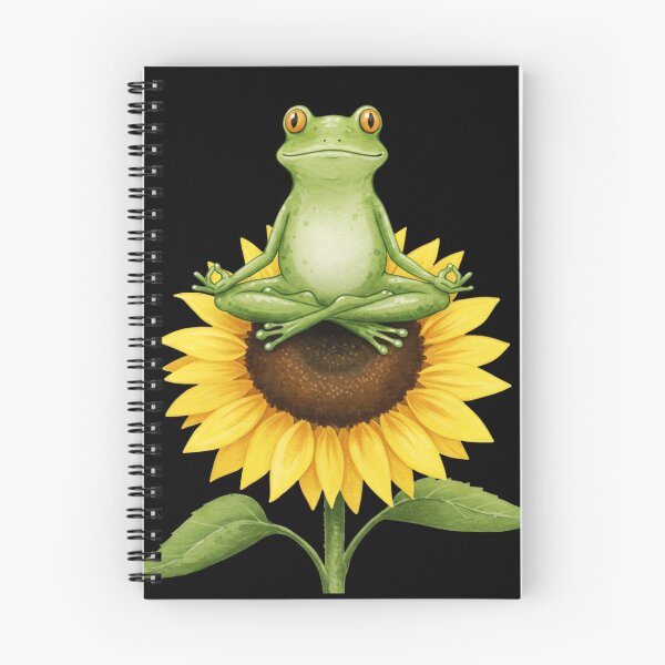 Item preview, Funny Zen Frog Meditating On A Sunflower designed and sold by DaisyHouse.