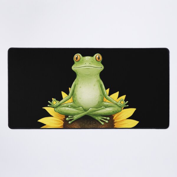 Item preview, Funny Zen Frog Meditating On A Sunflower designed and sold by DaisyHouse.