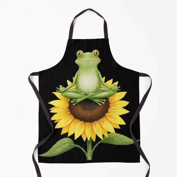 Item preview, Funny Zen Frog Meditating On A Sunflower designed and sold by DaisyHouse.
