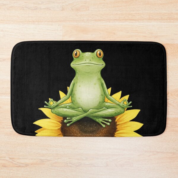 Item preview, Funny Zen Frog Meditating On A Sunflower designed and sold by DaisyHouse.