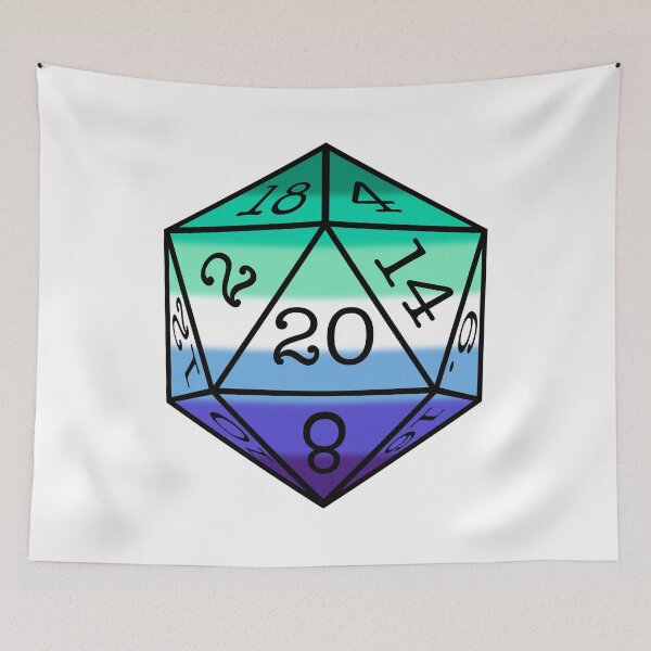 Item preview, Gay Pride Flag D20 designed and sold by LoviatarStudios.