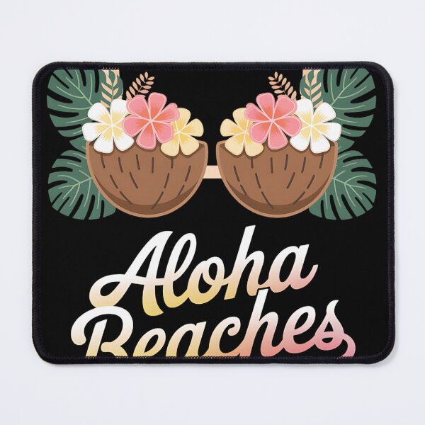 Item preview, Aloha Beaches Funny Summer Coconut & Flower Bra designed and sold by MAKOPOKOShop.