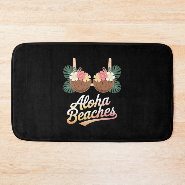 Item preview, Aloha Beaches Funny Summer Coconut & Flower Bra designed and sold by MAKOPOKOShop.