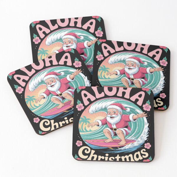Item preview, Aloha Christmas Santa Claus Surfing Hawaiian Mele Kalikimaka designed and sold by MAKOPOKOShop.