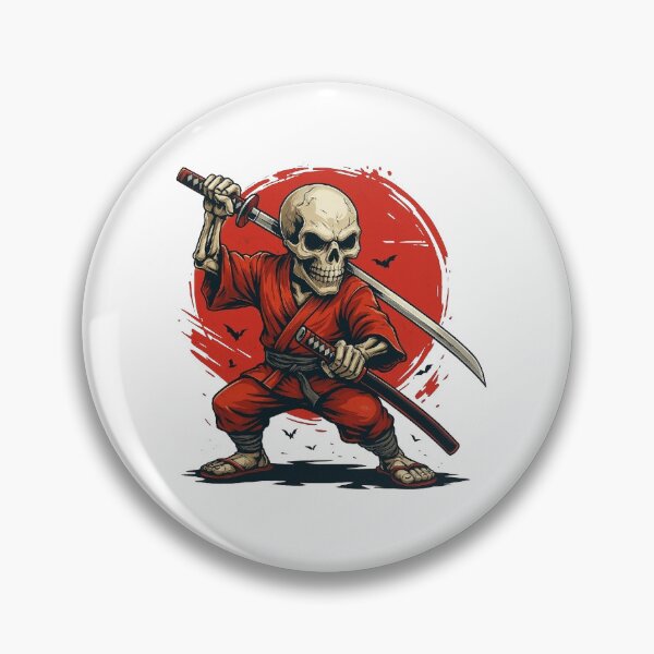 Item preview, Samurai Skull designed and sold by FLATVAC STICKER.