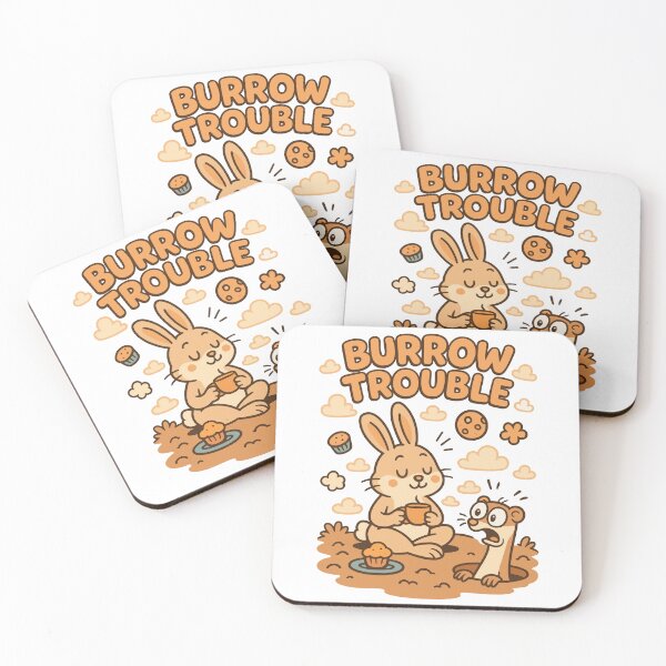 Item preview, Burrow Trouble Bunny and Ferret Cookie Time Cartoon designed and sold by WildlifeInc.