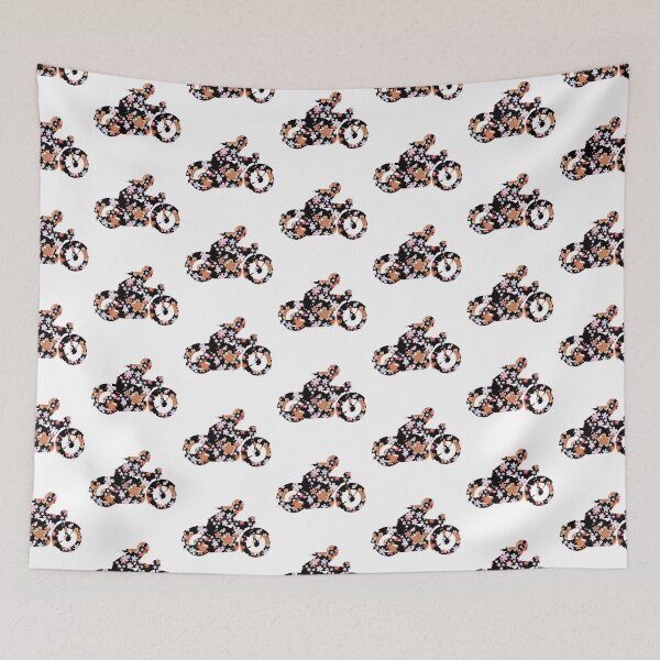 Item preview, Copia de Biker with bandana with flowers patterned designed and sold by alejandroabad.