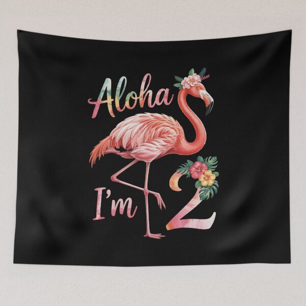 Item preview, Aloha I'm 2 Birthday Party Flamingo 2nd Bday designed and sold by MAKOPOKOShop.