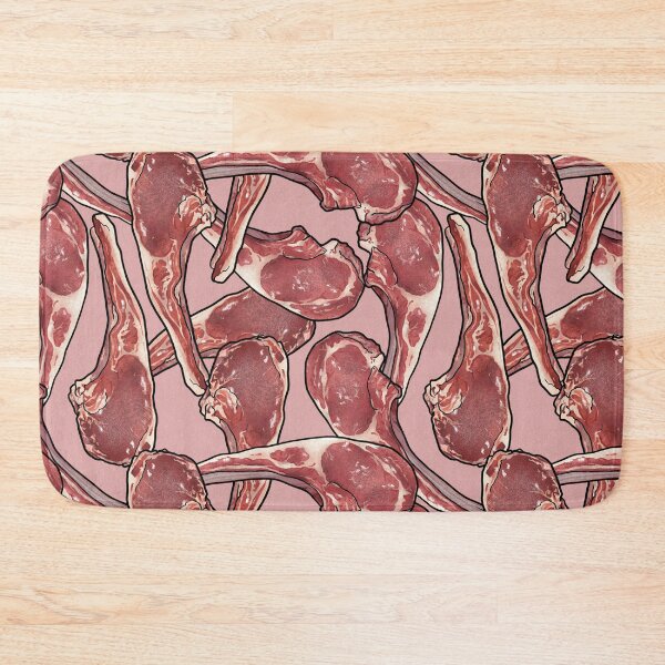 Item preview, Lamb Chop Meat Feast, Butcher BBQ, pink designed and sold by Joan and Rose.