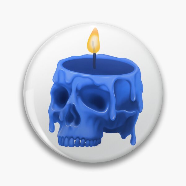 Item preview, Blue skull candle stickers designed and sold by SupermattTH.