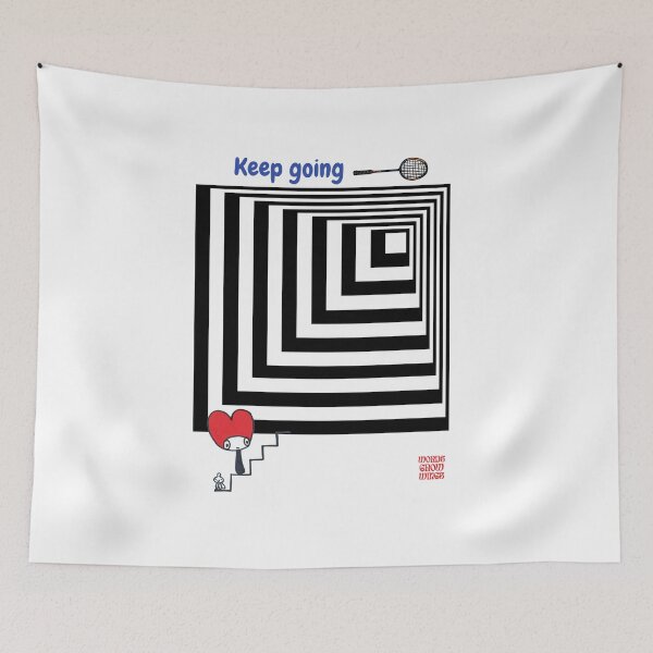 Item preview, Badminton (keep going) designed and sold by Words Grow Wings.