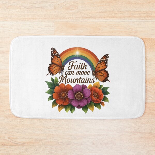 Item preview, Faith can more mountain Rainbow Bible Christian designed and sold by GoodwillDesigns.