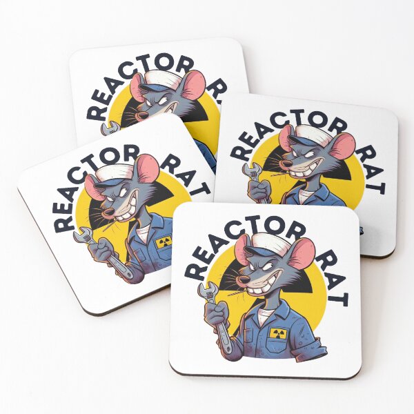 Item preview, Nuclear Navy Humor Sticker - Grungy Reactor Rat Decal designed and sold by Warhead Collective.