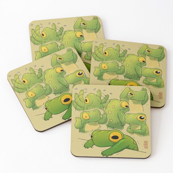 Item preview, anxiety frog artwork asian style designed and sold by DingHuArt.