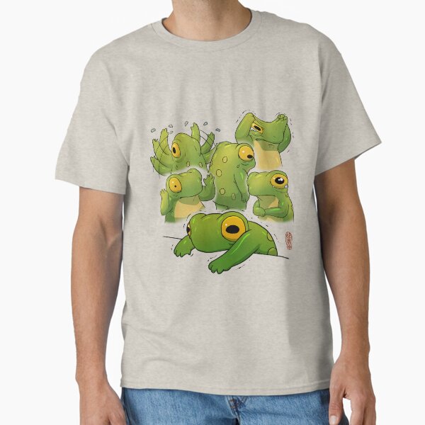 Item preview, anxiety frog artwork asian style designed and sold by DingHuArt.