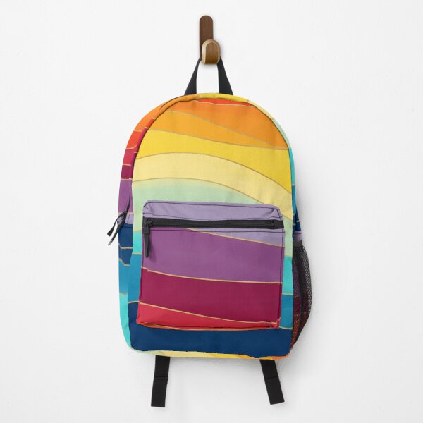 Item preview, Minimalist Retro Summer Rainbow Waves - Modern Colourful Abstract Art designed and sold by DaisyHouse.