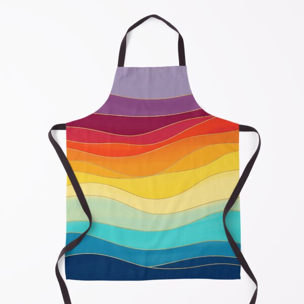Item preview, Minimalist Retro Summer Rainbow Waves - Modern Colourful Abstract Art designed and sold by DaisyHouse.