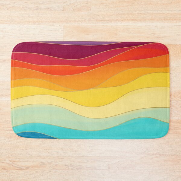 Item preview, Minimalist Retro Summer Rainbow Waves - Modern Colourful Abstract Art designed and sold by DaisyHouse.