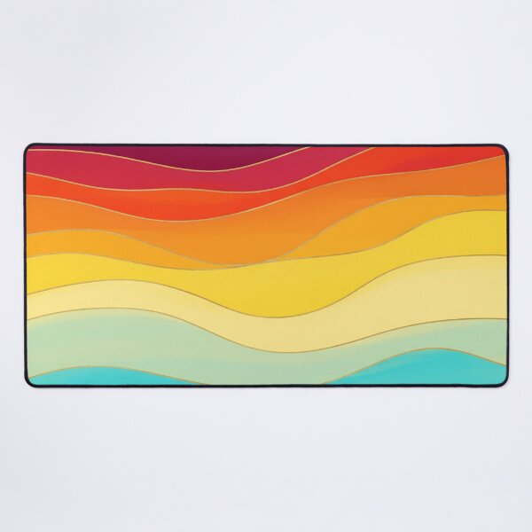 Item preview, Minimalist Retro Summer Rainbow Waves - Modern Colourful Abstract Art designed and sold by DaisyHouse.
