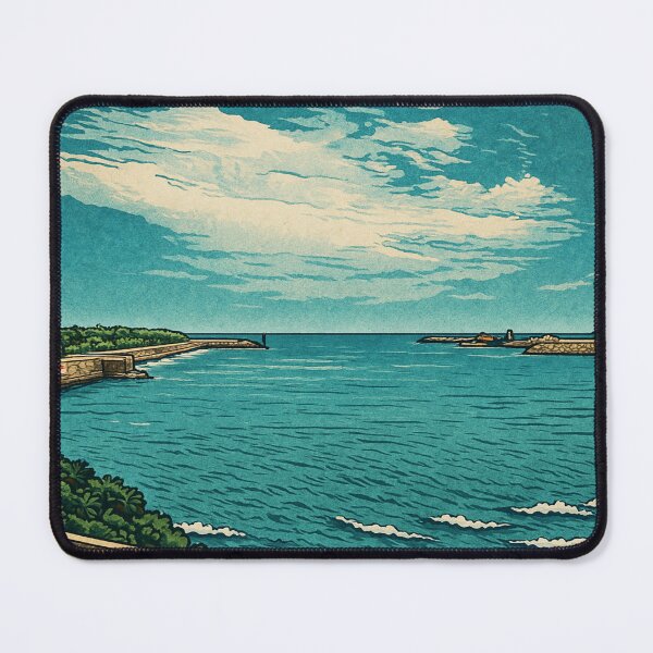 Item preview, Endless Harbor Horizon | Coastal Calm – Retro Ukiyo-e Vibes designed and sold by GeEeN.