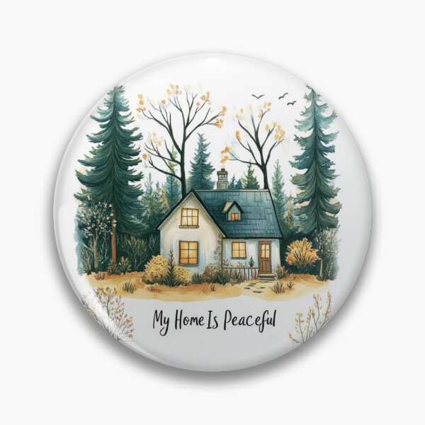 Item preview, My Home Is Peaceful – Cozy Quote designed and sold by Myra365Art.