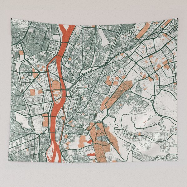 Item preview, Cairo City Map of Egypt  - Bohemian designed and sold by deMAP.