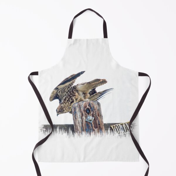 Item preview, Hawk Flying Off High Voltage Pole designed and sold by CarolM.
