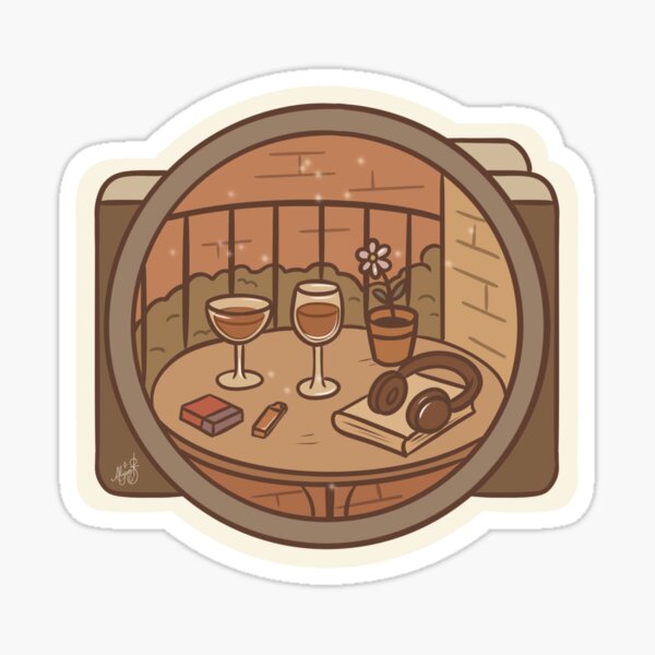 Item preview, Date Night Sticker designed and sold by ReveuseEnCavale.