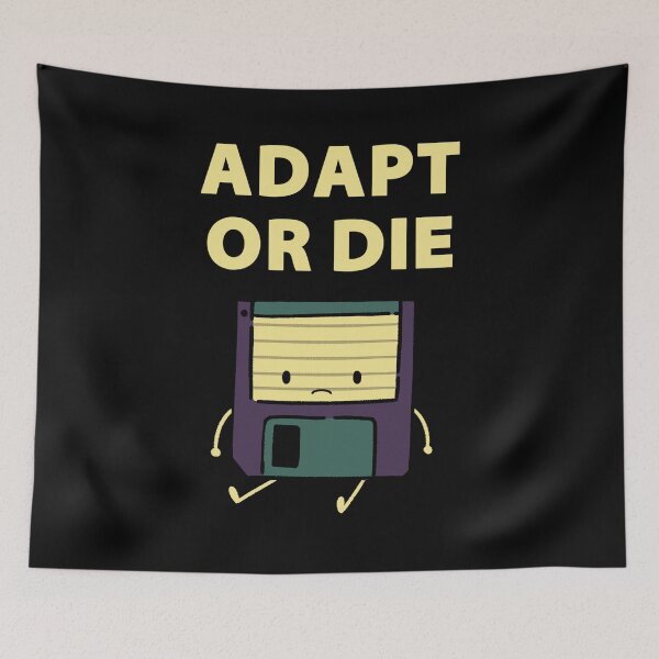 Item preview, Adapt or Die Floppy Disk by Tobe Fonseca designed and sold by Tobe Fonseca®.