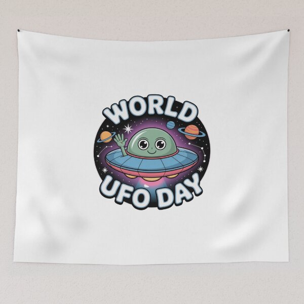 Item preview, World UFO Day Waving designed and sold by Peter Stawicki.