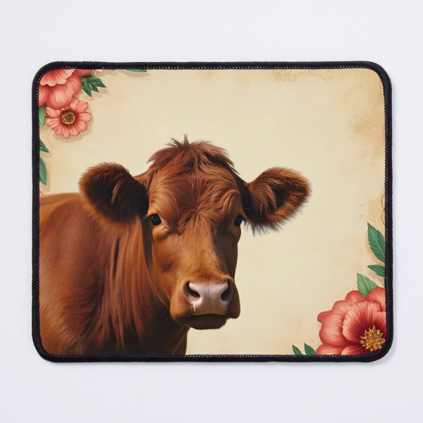 Item preview, Charming Chocolate cow with floral frame  designed and sold by Denya4Design.