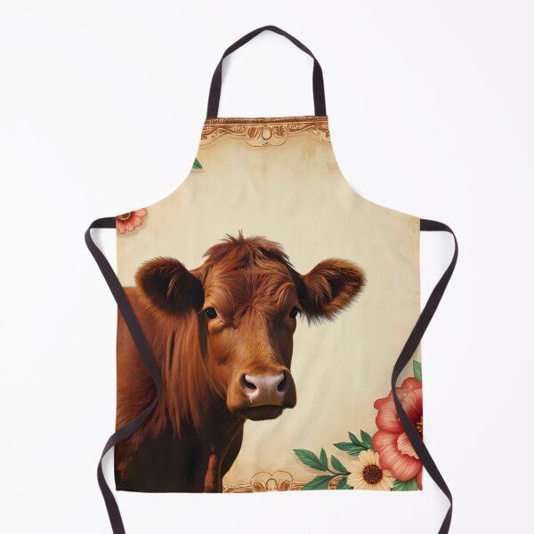 Item preview, Charming Chocolate cow with floral frame  designed and sold by Denya4Design.