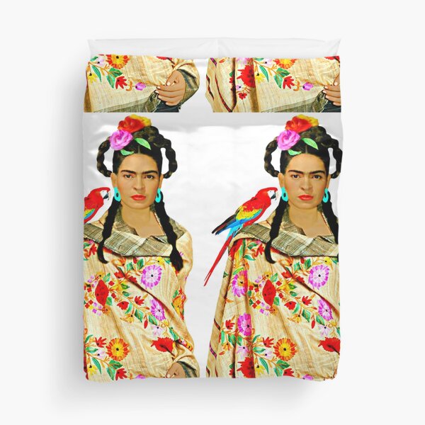 Item preview, Frida with Colorful Shawl and Parrot designed and sold by FridaArtGallery.
