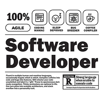 Artwork thumbnail, Funny Job Description Label - Software Developer by softwaretesting