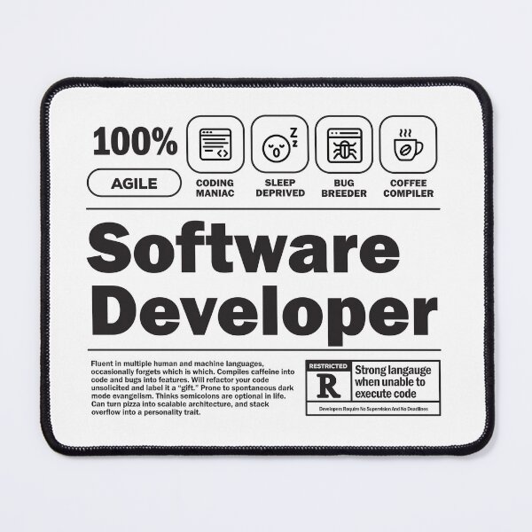 Item preview, Funny Job Description Label - Software Developer designed and sold by softwaretesting.